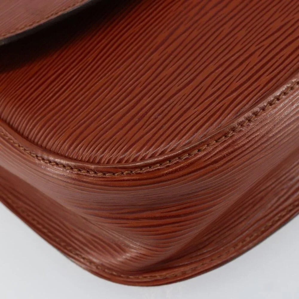 Authentic LOUIS VUITTON Epi Saint Cloud GM Shoulder Bag Brown M52193 LV - Picture 3 of 16